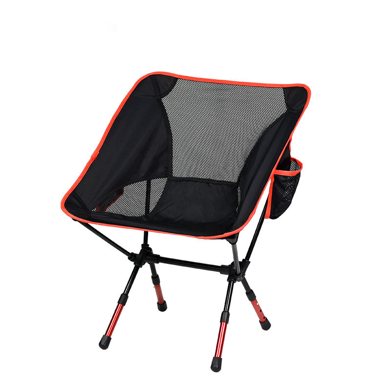 Adjustable Folding Camping Chair with Side Pocket